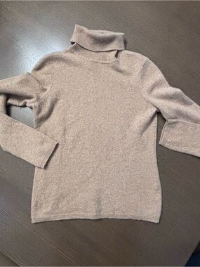 Charter Club Neutral Taupe Cowl Neck Sweater